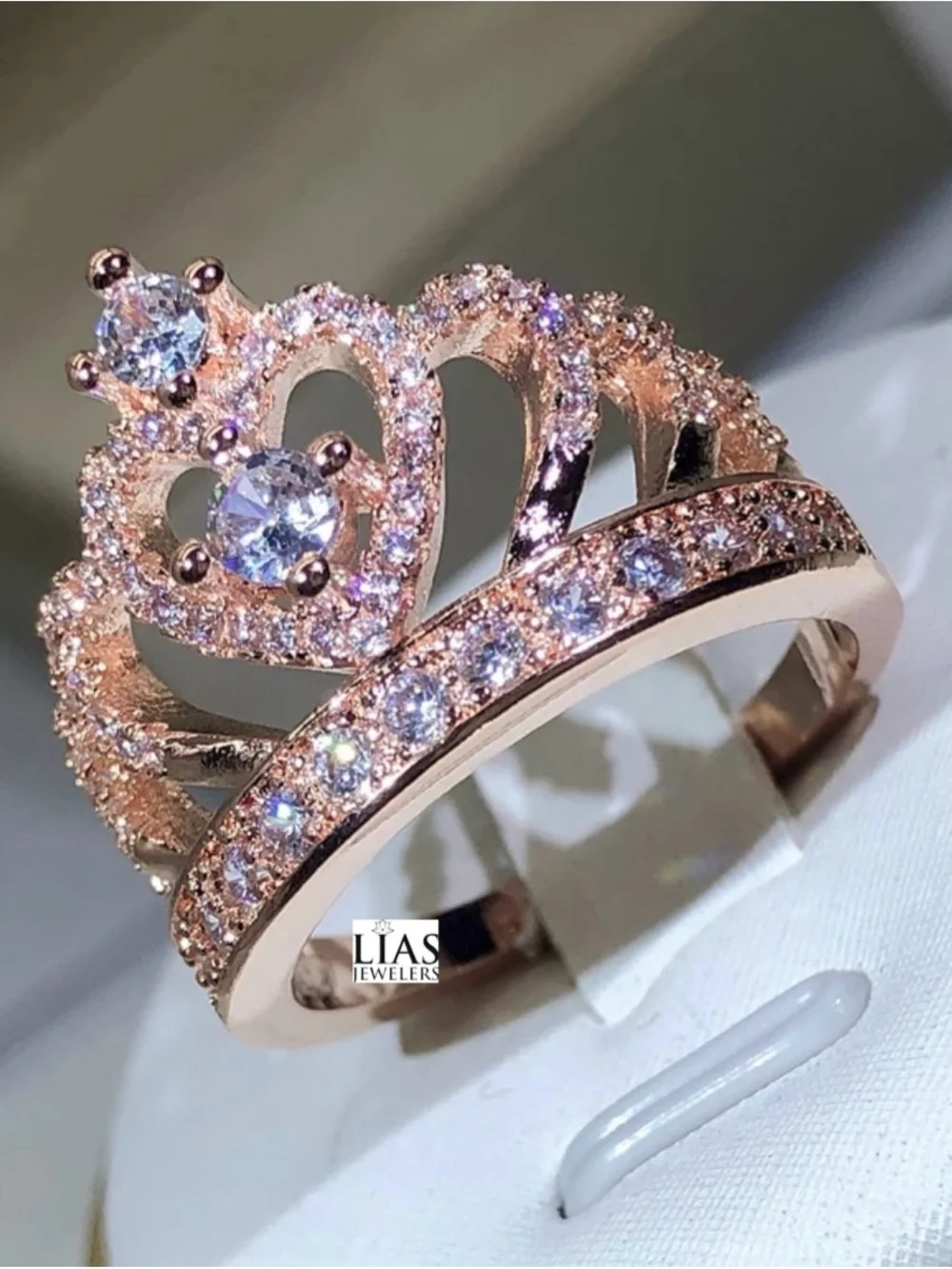 New 18k rose gold engagement ring